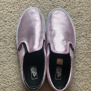 Vans Classic Slip-On Metallic Snake(pink/black)